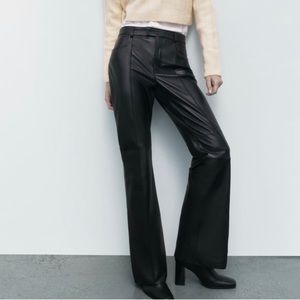 Zara Flared Leather Pants